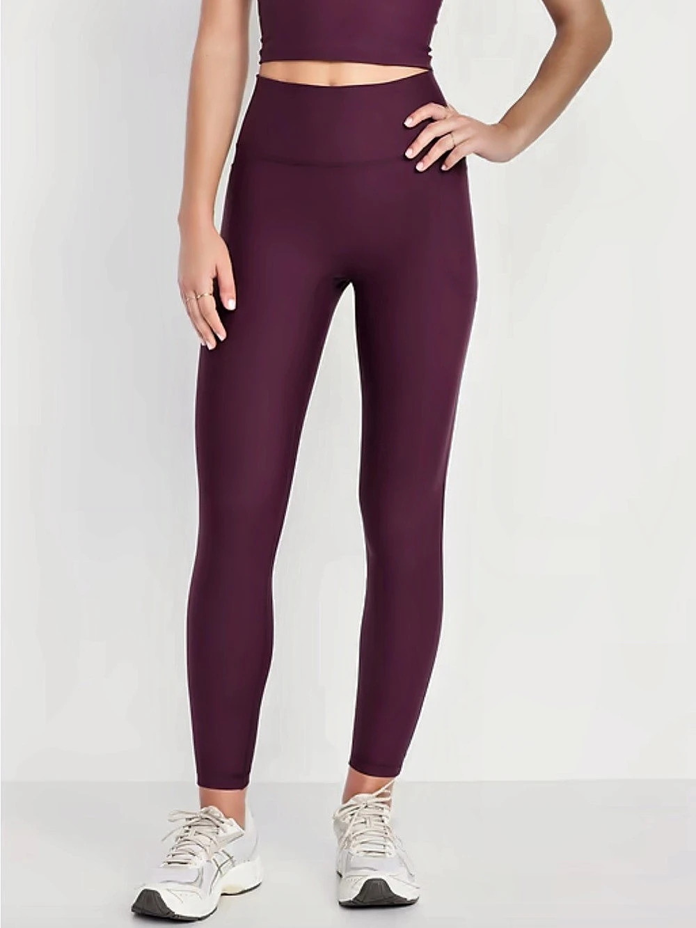 Old Navy High-Waisted PowerPress Side-Pocket 7/8-Length Leggings